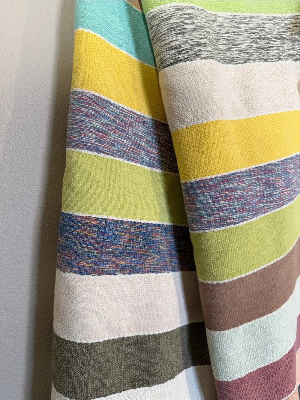 Striped Tassel Throw Blanket in Pastel & Earth Tones - Unbranded 50 x 64 inches
